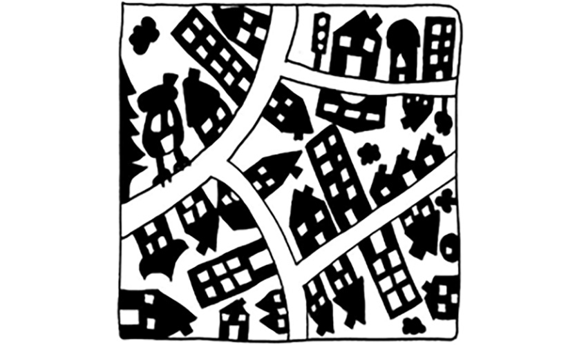 un pâté de maisons